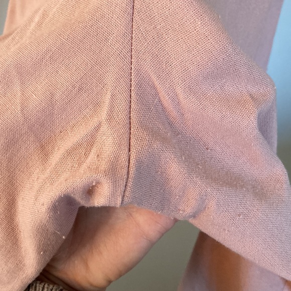 Linen blush wide leg romper size small - Picture 4 of 8